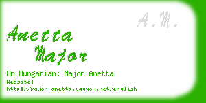 anetta major business card